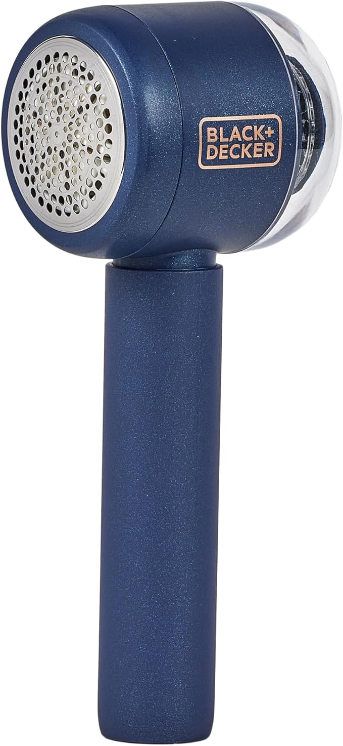 BLACK+DECKER Rechargeable USB-C Fabric & Garment Shaver â Large Capacity Lint Remover for Clothing and Upholstery, 6 Stainless Steel Blades