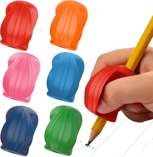 The Pencil Grip Pencil Grips, The Crossover Grip, Ergonomic Writing Aid For Righties And Lefties, Colorful Pencil Grippers, Assorted Classic Colors, 6 Count - TPG-17806