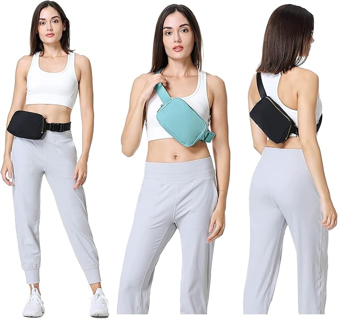 VOROLO Fanny Pack For Women And Men Crossbody Bag Belt Bag with Adjustable Strap Graduation Gifts Light Blue