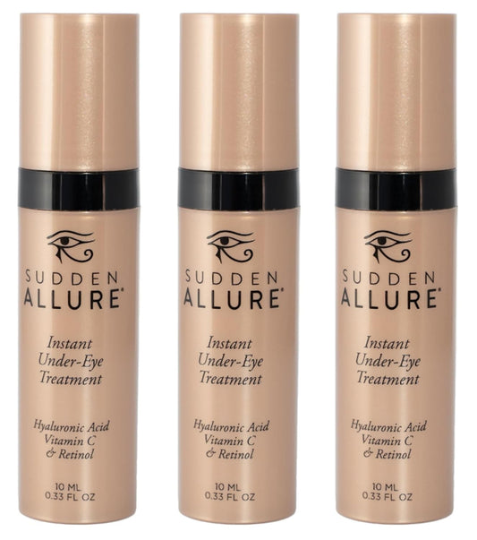 Sudden Allure Instant Under Eye Treatment Serum â Erase Under Eye Bags, Dark Circles, Wrinkles & Lift Sagging Eyes - Instantly Tighten & Firm - Reduce Eye Bags & Crows Feet | Made in USA (10 ml, 3pk)