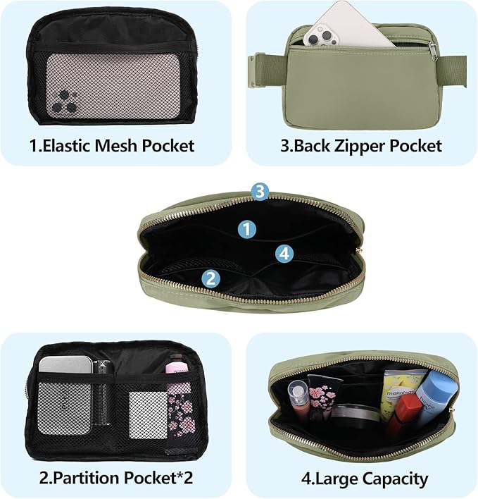 VOROLO Fanny Pack For Women And Men Crossbody Bag Belt Bag with Adjustable Strap Graduation Gifts