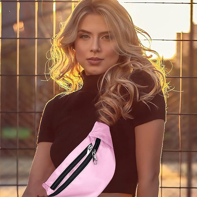Fanny Packs for Men and Women, Waterproof Sports Waist Pack Bag for Travel Hiking Running Hands-free