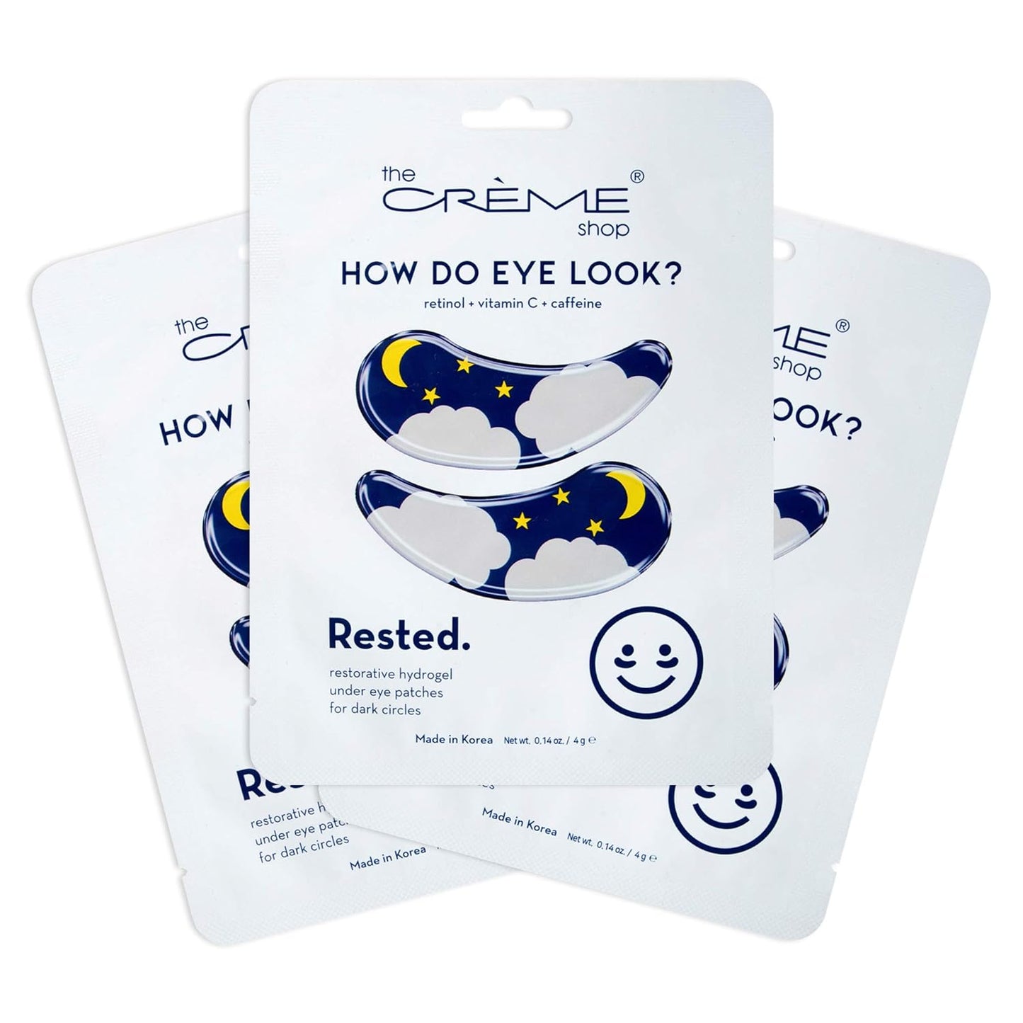 The CrÃ¨me Shop - Rested Hydrogel Under Eye Patches for Dark Circles - Korean Skincare (3 Pack)