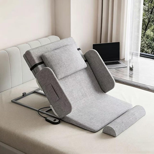 Electric Incline Bed Rest,Electric Lifting Bed Backrest - Medical Portable Pillow Lifter for Elderly, Ideal for Sitting and Sleeping Assistance,Grey