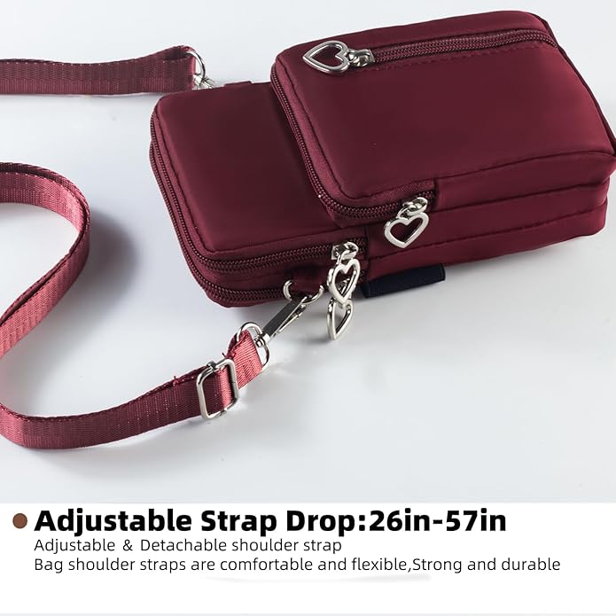 JANKS Small Crossbody Bag for Women - Mini Phone Purses with Crossbody Strap and Wallet - Nylon Arm Bag