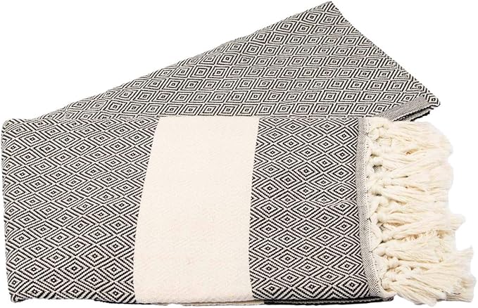 Clotho 4 Pack Oversized Turkish Towels Set for Bathroom and Pool - 100% Cotton 39 x 70 inch - Large Absorbent Fast Drying - Towel for