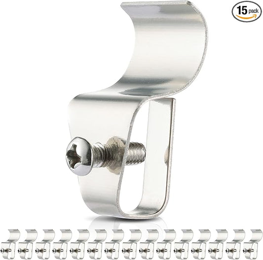HUXOR Vinyl Siding Hooks, Stainless Steel Vinyl Siding Hooks for Hanging Family Name Sign, Plants, or Lights, No Drilling Required, Easy to Install & Detach, Max Load 10 Lbs, 15 Pack