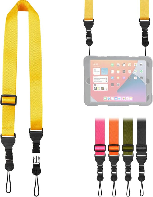 Adjustable Shoulder Strap, Nylon Camera Strap, Comfortable Neck Strap for iPad, Cellphone Tablet, Camera, Laptop, Binocular, Luggage Bag (Bright Yellow Universal Lanyard)