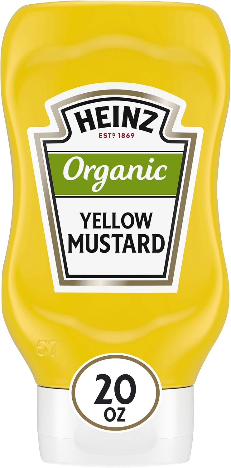Heinz Organic Yellow Mustard (20 oz Bottles, Pack of 6)