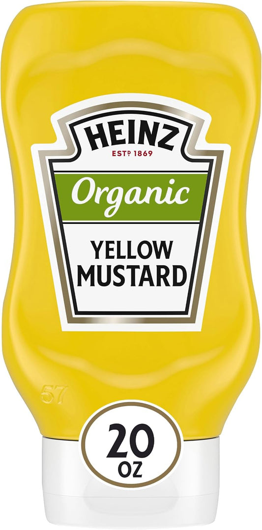 Heinz Organic Yellow Mustard (20 oz Bottles, Pack of 6)