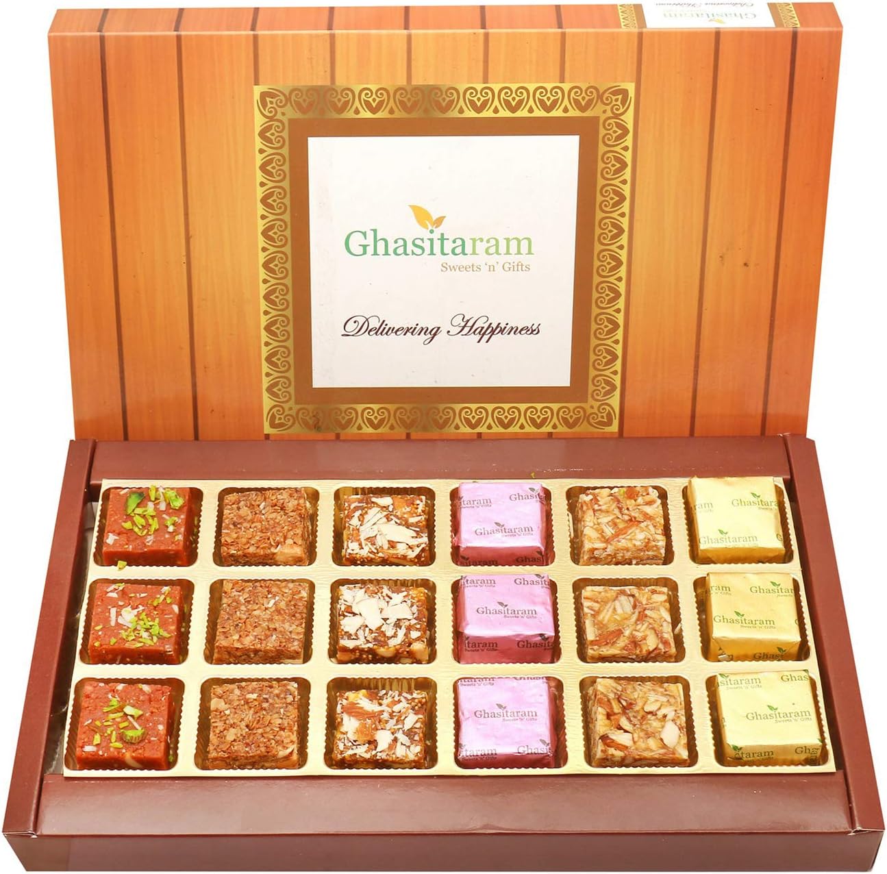Ghasitaram Gifts Valentines Gift For Girlfriend / Boyfriend / Husband and Wife - Healthy Hampers - 18 pcs Assorted Box of MEWA Bites, Granola Bites, Sugarfree Anjeer/Figs Bites, Roasted Almond Bites, Cashew Anjeer/Figs Bites