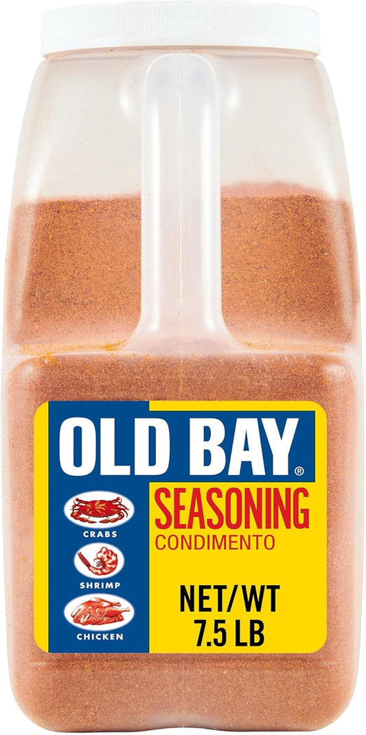 OLD BAY Seasoning, 7.5 lb - One 7.5 Pound Container of OLD BAY All-Purpose Seafood Seasoning, Perfect for Crabs, Shrimp, Chicken, Chowder, Pizza, Fries and More