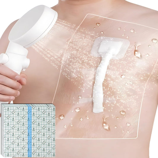 Water Proof Bandages 4" x 4.7" Shower Protection for Large Wound Dressing Incision Stitches Cover Transparent Post Surgical Tape Waterproof Patches Shower Shields (Pack of 50)
