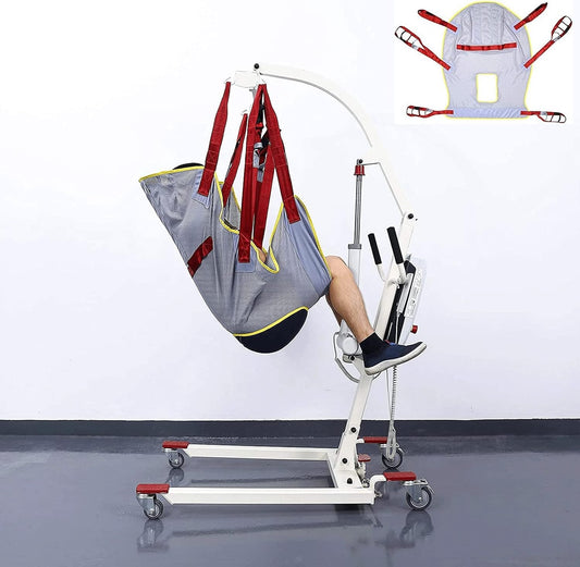 Patient Lift Toileting Sling, Large Mesh Sling for Shower Full Body Sling with Commode Opening Toileting Hoist Sling for Elderly, Disabled