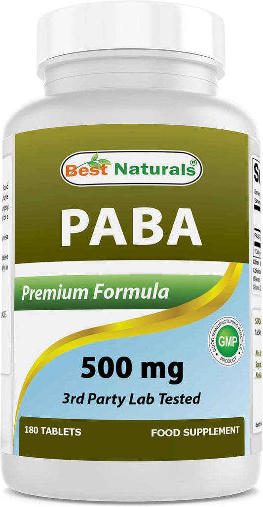 Best Naturals PABA 500 mg 180 Tablets