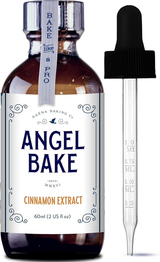Angel Bake Pure Cinnamon Extract, Concentrated Flavoring, 2 Fluid Ounces, Gluten-Free, Vegan, Keto-Friendly, Kosher Certified