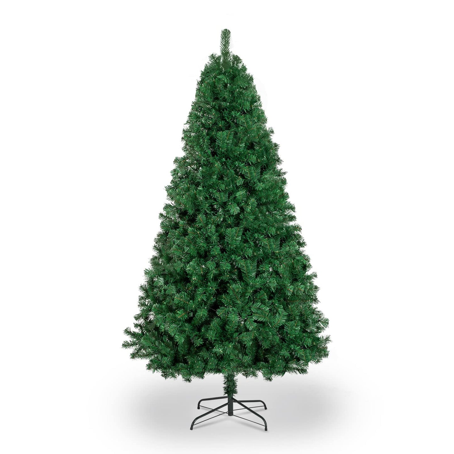 VINGLI 7ft Prelit Christmas Tree, Half Xmas Tree w/230 Warm Lights, 881 Branches Tips, Artificial Christmas Tree Perfect for Holiday, Party Unique Shape Decor