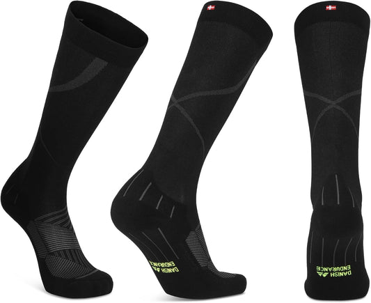 DANISH ENDURANCE 26-32 mmHg Compression Socks - Firm Support, Breathable, Boost Circulation, Men & Women, Training & Recovery
