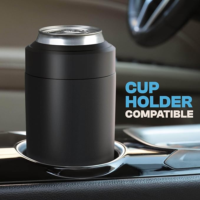 Frost Buddy Universal Buddy Can Cooler - Fits All - For Regular 12 & 16 oz or Slim-Size Bottles - Insulated Double -Walled Stainless Steel (All white)