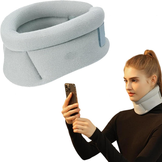 VIDECOR Neck Brace for Neck Pain and Support, Soft Neck Support Brace for Women and Men, Neck Collar for Wrap Align Stabilize Vertebrae Foam Cervical Collar for Sleeping,Large