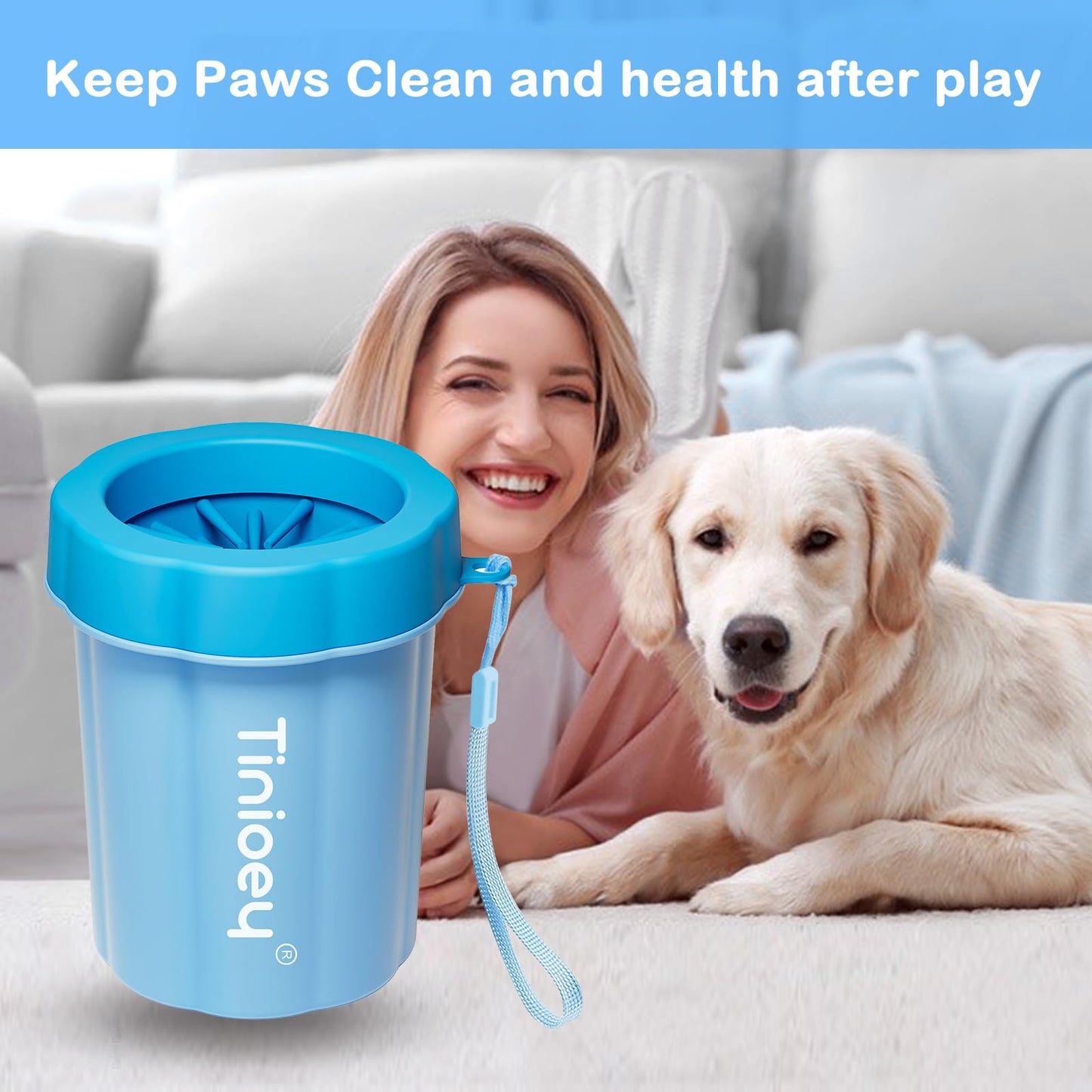 Tinioey Dog Paw Cleaner for Dogs, Dog Paw Washer, Muddy Paw Cleaner, Pet Foot Cleaner, Dog Paw Protector Kit