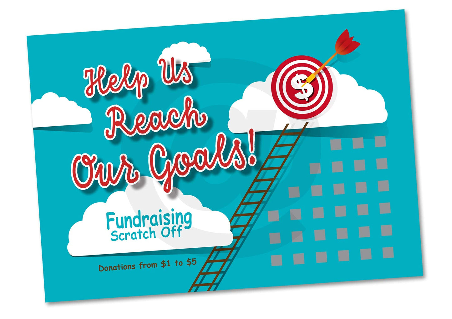 Help Us Reach Our Goals Fundraising Scratch Off Cards (20 Cards)- Raise $2,000. You Keep All The Profit!â¦