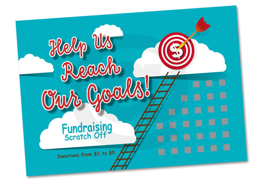 Help Us Reach Our Goals Fundraising Scratch Off Cards (20 Cards)- Raise $2,000. You Keep All The Profit!â¦