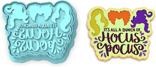 It's All a Bunch of Witch Sisters Cookie Cutter & Stamp (4.5 in. Wide X 3.64 in. Tall)