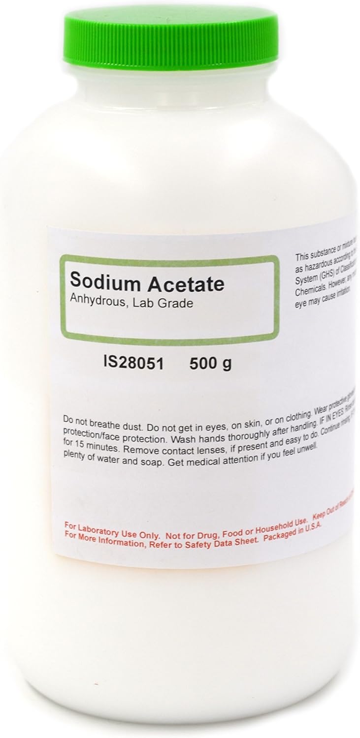 Lab-Grade Anhydrous Sodium Acetate, 500g - The Curated Chemical Collection