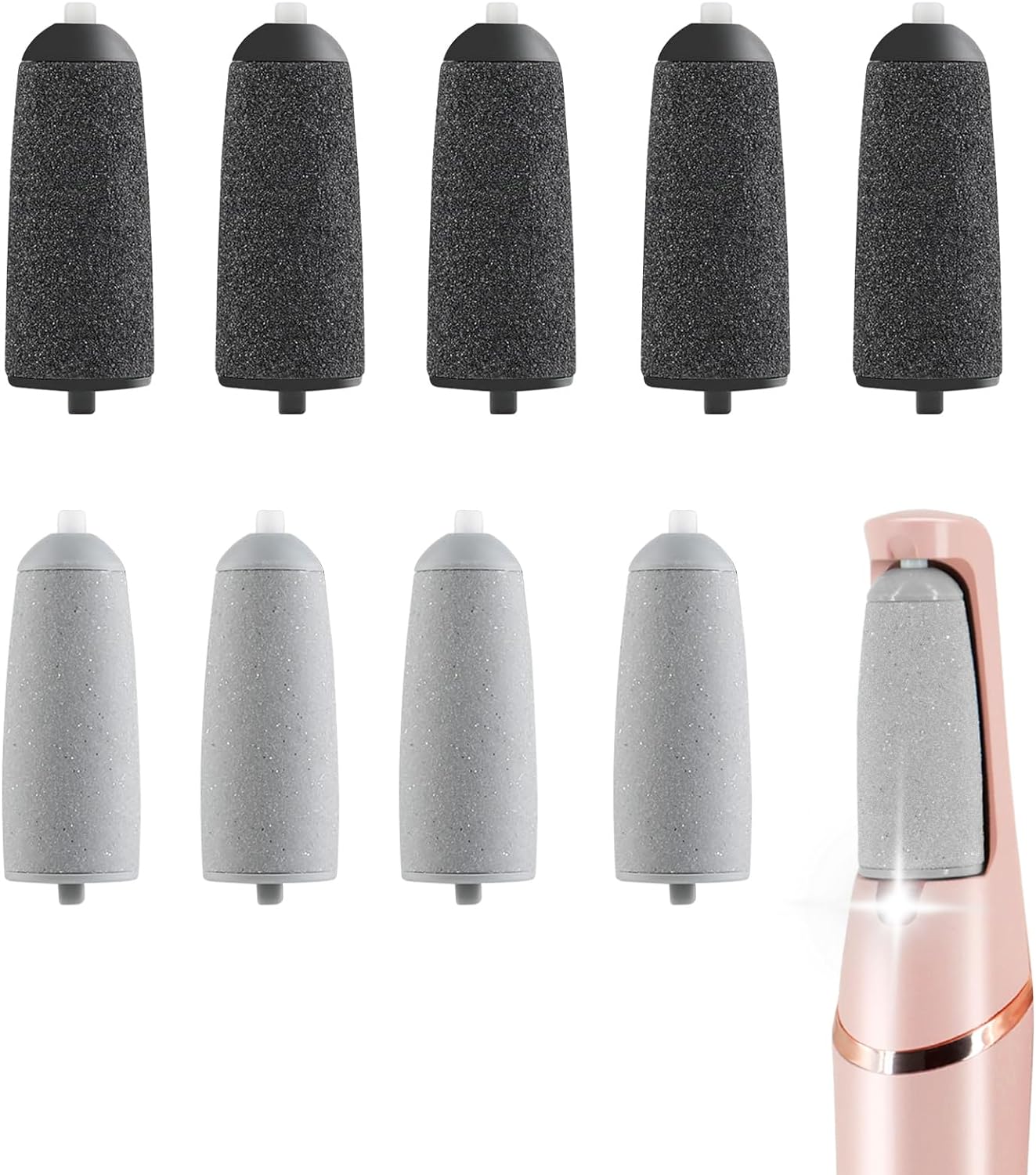 9 Pack Pedicures Replacement Heads for Haootadiy Pedi, Eelectric Tool Foot File, Pedi Replacement Roller Head fit Finishing Touch Pedi (Pedicure Tool Not Included)