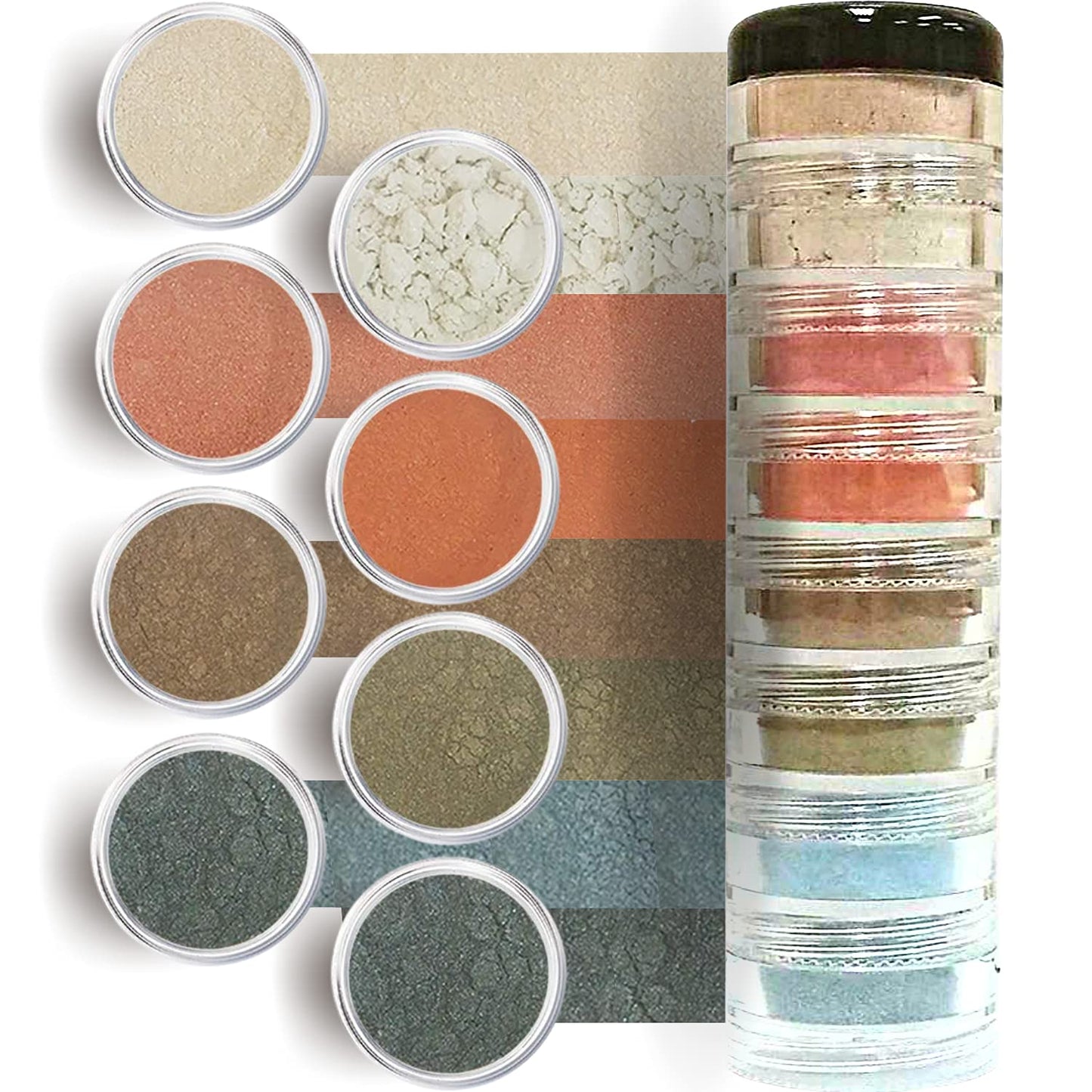 Loose Mineral Eyeshadow and Contouring Palette - Manhattan Chick 8 Shade Set