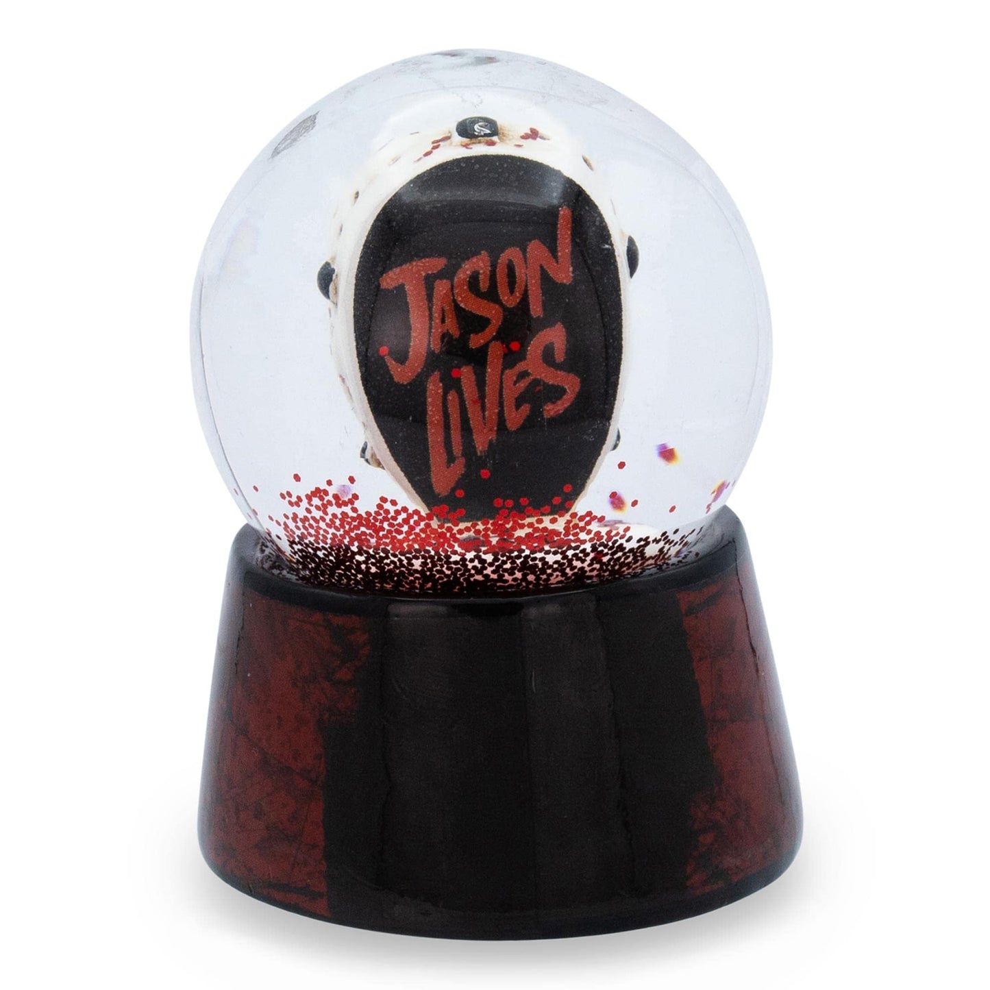 Silver Buffalo Friday The 13th Jason's Mask 3-Inch Mini Snow Globe with Swirling Glitter Display Piece | Horror Movie Collectible Keepsake