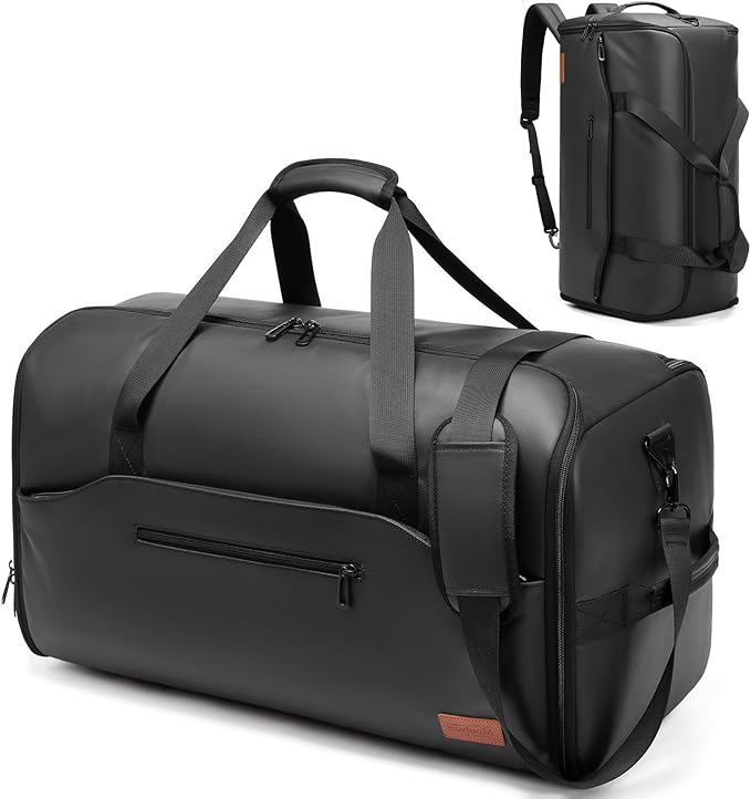 Garment Bags for Travel,45L Carry on Convertible Garment Duffle bag for Men Women - 3 in 1 Hanging Suit Travel Bag with Shoulder Strap