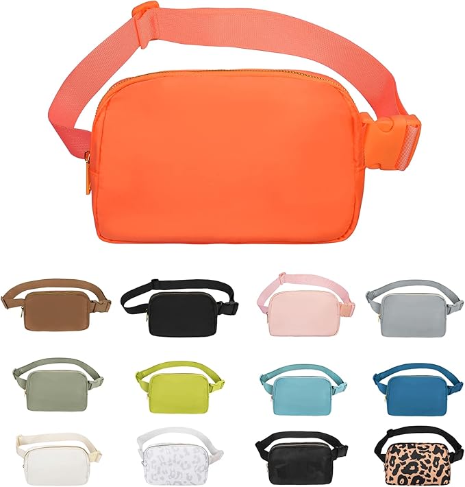 VOROLO Fanny Pack For Women And Men Crossbody Bag Belt Bag with Adjustable Strap Graduation Gifts Orange