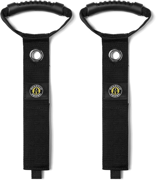 Spartan Power Heavy Duty Storage Straps with Handle, 2" X 22" Extension Cord Holder Organizer for Garage Organization and Hose Storage (2 Pack)
