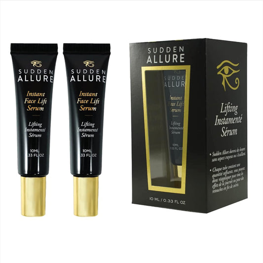 Sudden Allure Instant Face Lift Serum â Erase Under Eye Bags & Wrinkles in 60 Seconds - Firming Face & Eye Serum Cream - Instantly Tighten & Reduce Eye Bags & Crows Feet | Made in USA (10 ml, 2 Pack)