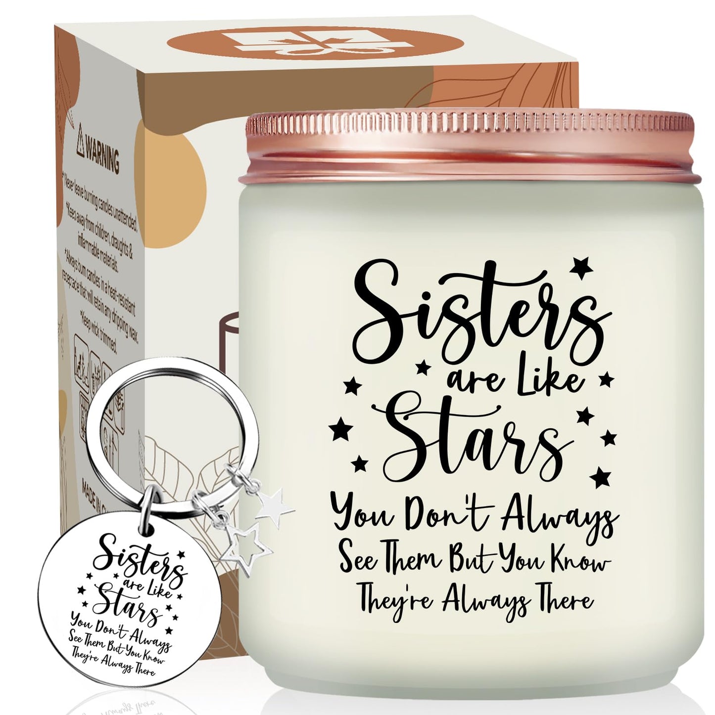Volufia Sisters Gifts from Sister - Christmas Mother's Day Birthday Gifts for Big Sister - Sisters Candle