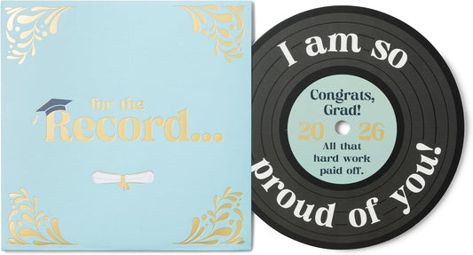 Bee! Graduation Card 2026 | Vinyl Record Style Retro Music-Themed congratulations card for High School & College Graduates | Pairs great with high school, college graduation gifts