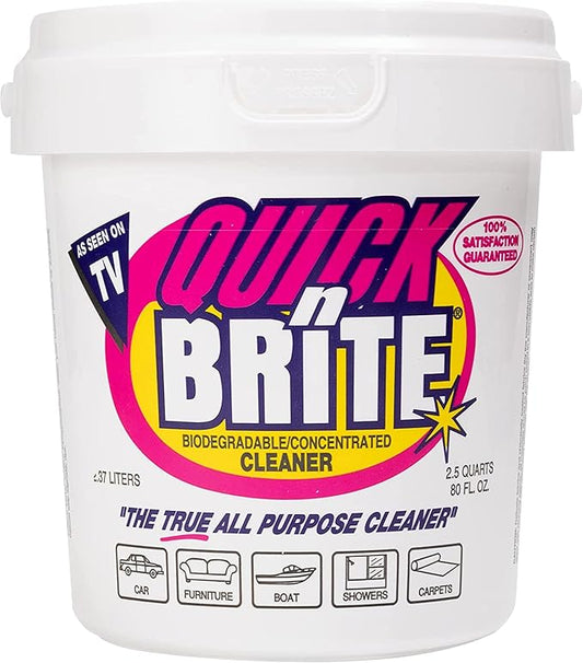 Quick 'n Brite All Purpose Cleaning Paste â Miracle Cleaner for Tough Stains, Biodegradable, Non-Toxic, Pet-Safe, Multi-Surface Stain Remover, Made in USA, 80 Oz