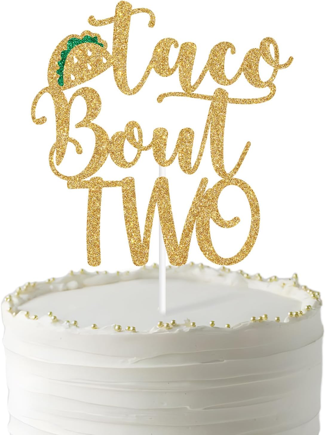 Taco Bout Two Cake Topper, Dos Fiesta/Taco Twosday, Mexican Theme 2nd Birthday/Anniversary Party Decorations for Kids