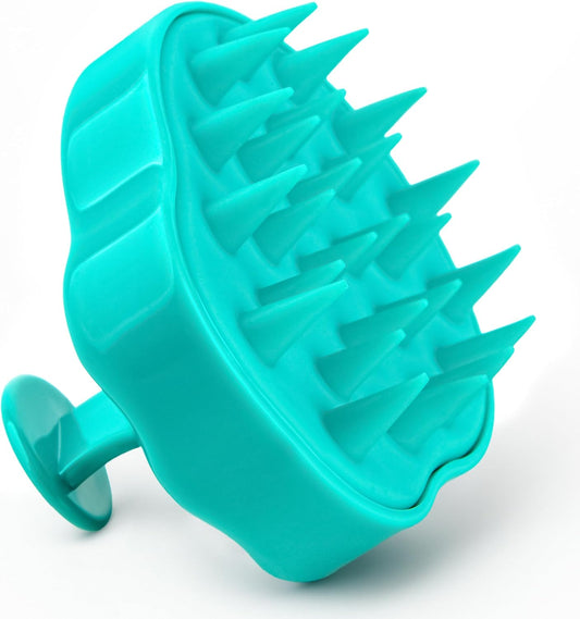 RELAXXO Scalp Massager Hair Growth – Exfoliator & Hair Scrubber for Scalp, Soft Bristles for Dandruff & Soothing Comfort, Shampoo Brush, Wet & Dry Use, Green