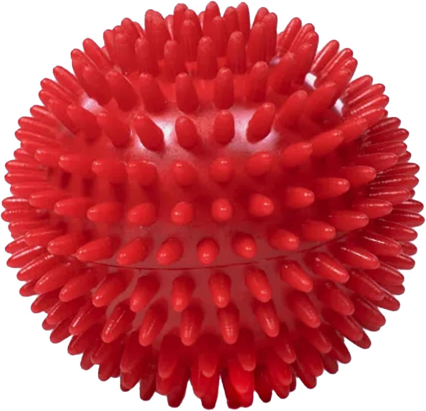 Soft-Spike Massage Ball, Trigger Point Therapy Ball for Muscle Tension Relief, Plantar Fasciitis, Myofascial Release, 9cm, Red