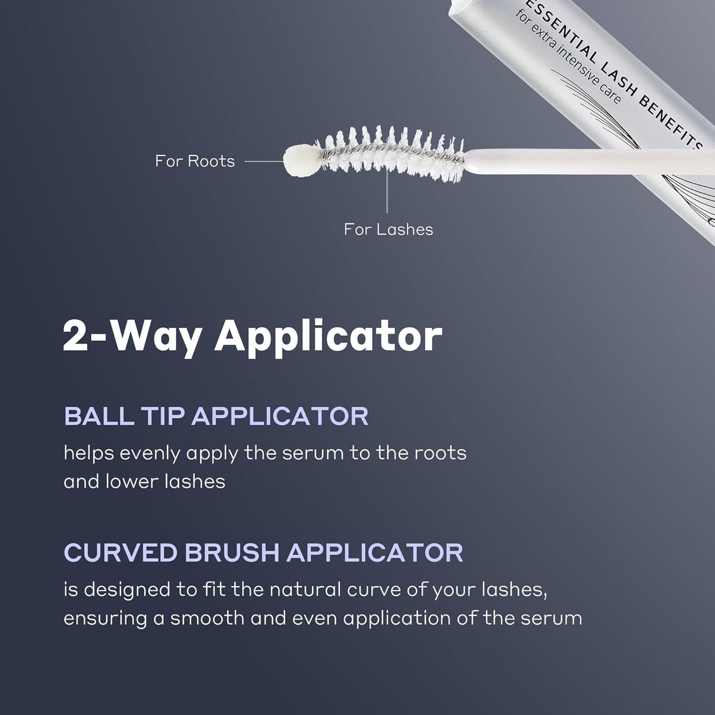 Essential Lash Benefits-Eyelash Growth Serum, Advanced Formula to Enhance Longer, Fuller, and Thicker Lashes, 0.24 fl. oz.