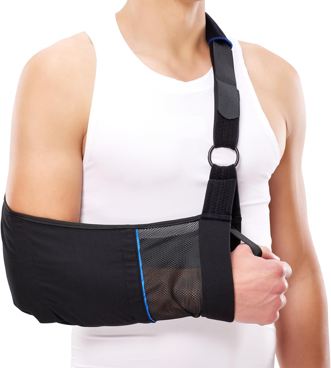 Comforband Arm Sling – Lightweight & Breathable Medical Sling with Adjustable Shoulder Strap for Torn Rotator Cuff, Broken or Fractured Forearm Bones (Junior)