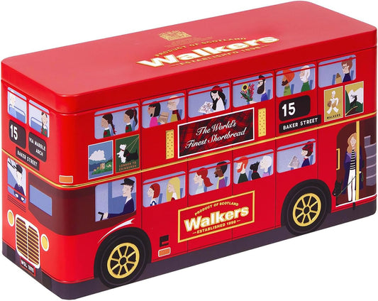Walker's Shortbread London Bus Commemorative Tin, All-Butter Shortbread Cookies, 8.8 Oz
