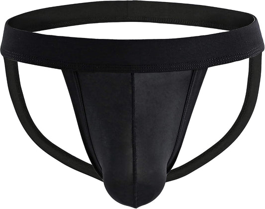 eywlwaar Men's Athletic Supporter Briefs Jockstrap Underwear Elastic Nylon Pouch Bikini Briefs