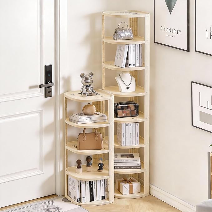 Vertical Shoe Rack 8 Tier Adjustable Shoe Organizer Small Shoe Shelf for Closet, Narrow Entryway, or Bedroom Easy to Assemble and Disassemble Holds Up to 8 Pairs of Shoes (White)