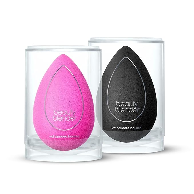 BeautyblenderÂ® | Original Pink and Pro Beauty Blender 2-Piece Bundle for Blending Foundations, Powders, and Creams, Super-Soft Foam for Streak-Free Application, Made in the USA, Reusable, Washable