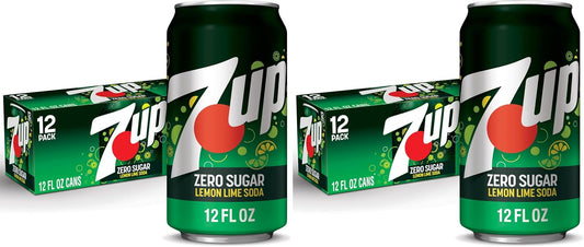 Zero Sugar 7-Up Soda, 12 Oz (Pack of 24)
