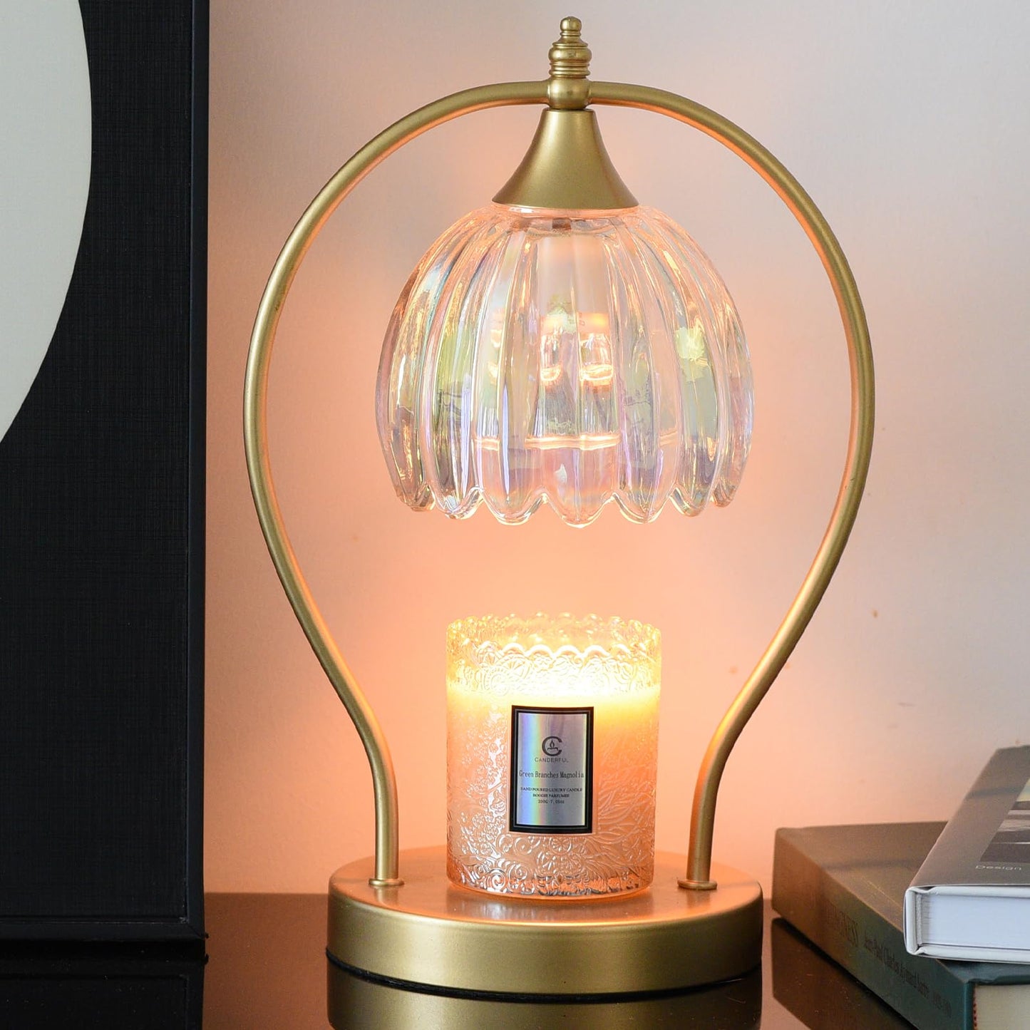 GOODBUY Candle Warmer Lamp with Timer: Dimmable Scented Candle Warmer Aromatherapy Lamp for Home Decor, Mothers Day Gifts for Mom, Ideal Housewarming Birthday Wax Warmer Light Gift, Includes 2 Bulbs